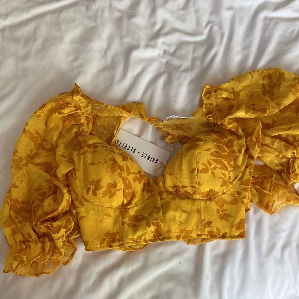 Saints + Secrets Corset crop top ONLY GOLD/YELLOW available